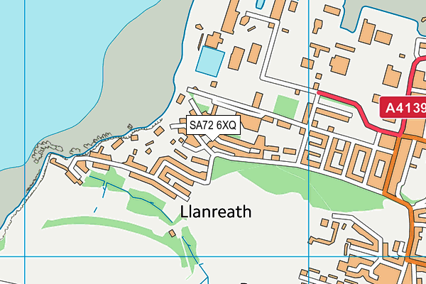 SA72 6XQ map - OS VectorMap District (Ordnance Survey)