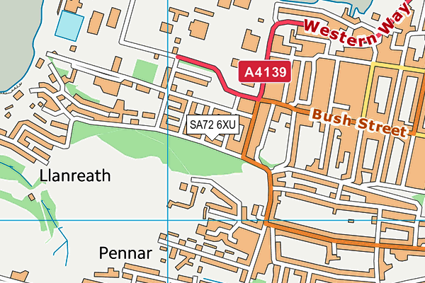 SA72 6XU map - OS VectorMap District (Ordnance Survey)