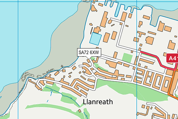 SA72 6XW map - OS VectorMap District (Ordnance Survey)