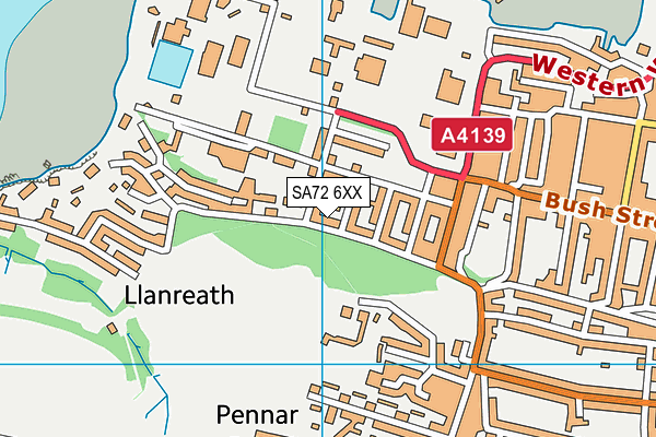 SA72 6XX map - OS VectorMap District (Ordnance Survey)