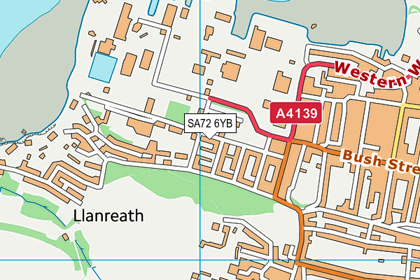 SA72 6YB map - OS VectorMap District (Ordnance Survey)