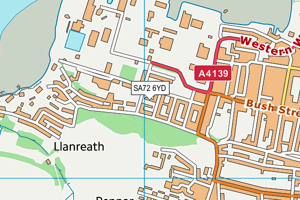 SA72 6YD map - OS VectorMap District (Ordnance Survey)