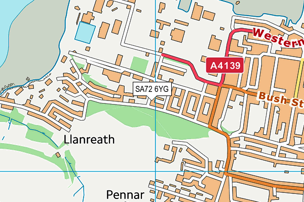 SA72 6YG map - OS VectorMap District (Ordnance Survey)