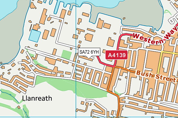 SA72 6YH map - OS VectorMap District (Ordnance Survey)