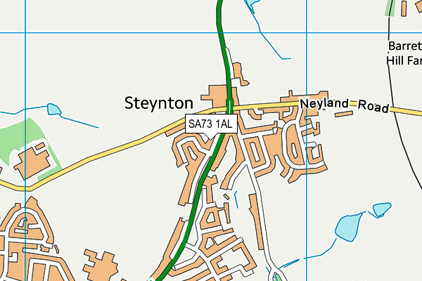 SA73 1AL map - OS VectorMap District (Ordnance Survey)