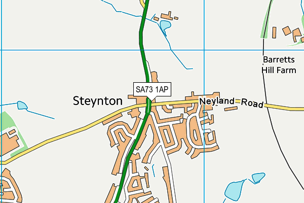 SA73 1AP map - OS VectorMap District (Ordnance Survey)