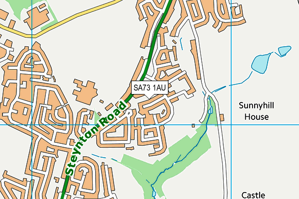 SA73 1AU map - OS VectorMap District (Ordnance Survey)