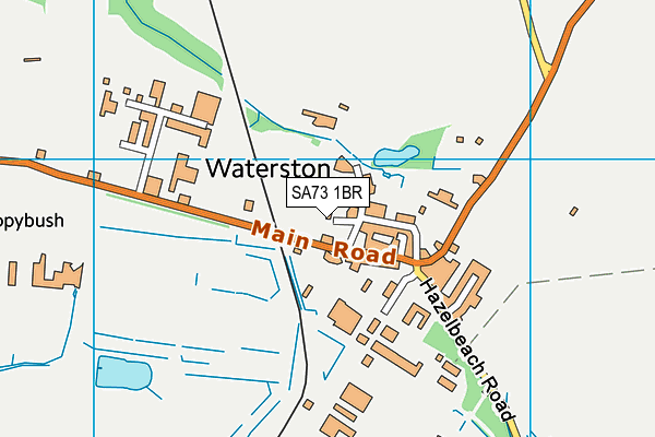 SA73 1BR map - OS VectorMap District (Ordnance Survey)