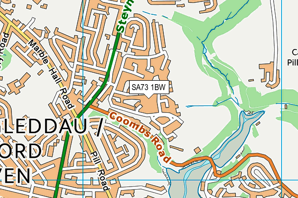 SA73 1BW map - OS VectorMap District (Ordnance Survey)