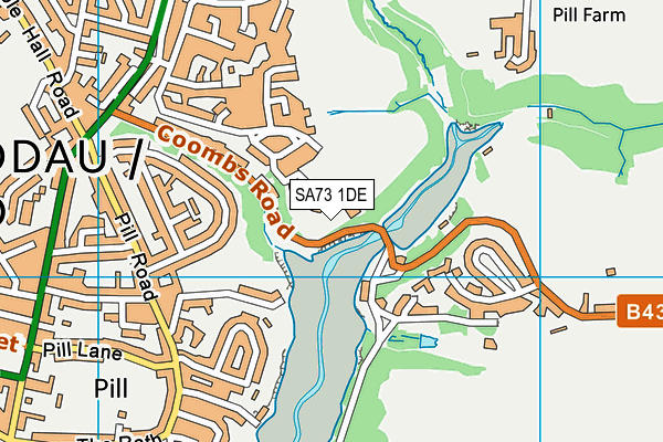 SA73 1DE map - OS VectorMap District (Ordnance Survey)