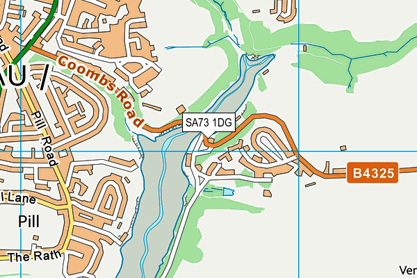 SA73 1DG map - OS VectorMap District (Ordnance Survey)