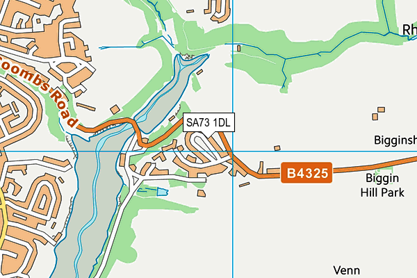 SA73 1DL map - OS VectorMap District (Ordnance Survey)