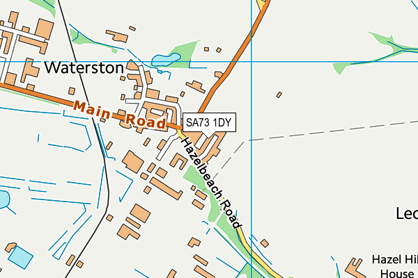 SA73 1DY map - OS VectorMap District (Ordnance Survey)