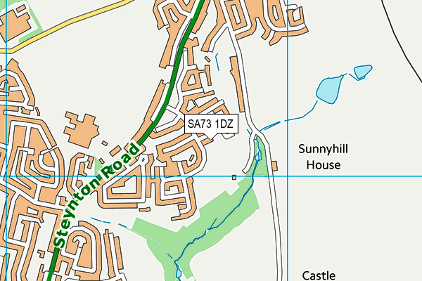 SA73 1DZ map - OS VectorMap District (Ordnance Survey)