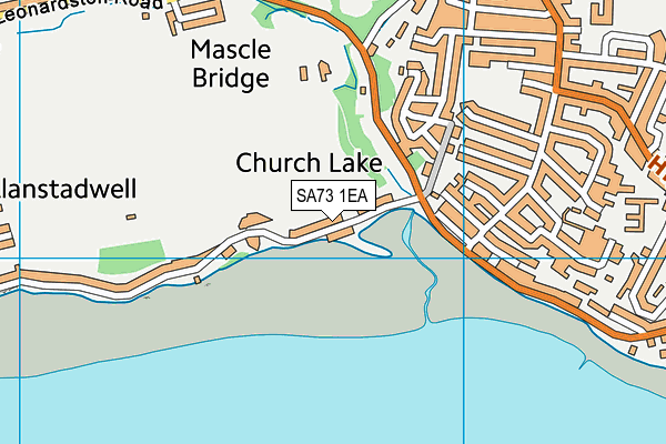 SA73 1EA map - OS VectorMap District (Ordnance Survey)