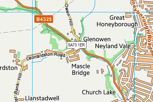 SA73 1ER map - OS VectorMap District (Ordnance Survey)