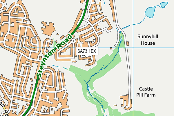 SA73 1EX map - OS VectorMap District (Ordnance Survey)