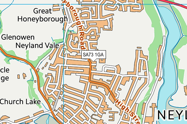 SA73 1GA map - OS VectorMap District (Ordnance Survey)