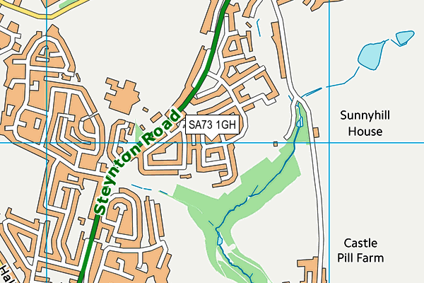 SA73 1GH map - OS VectorMap District (Ordnance Survey)