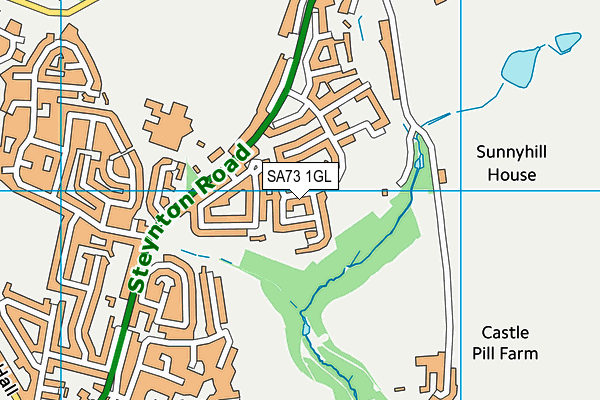 SA73 1GL map - OS VectorMap District (Ordnance Survey)