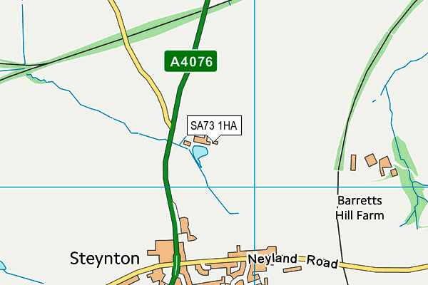 SA73 1HA map - OS VectorMap District (Ordnance Survey)