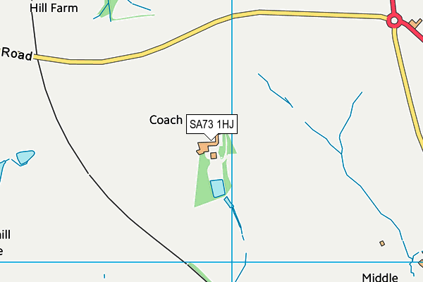 SA73 1HJ map - OS VectorMap District (Ordnance Survey)