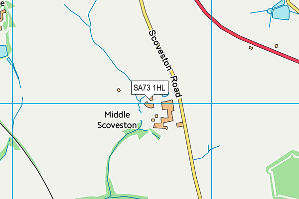 SA73 1HL map - OS VectorMap District (Ordnance Survey)