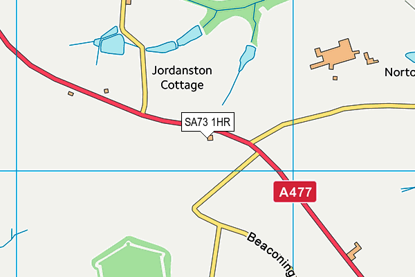 SA73 1HR map - OS VectorMap District (Ordnance Survey)