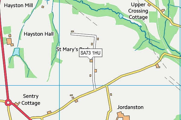 SA73 1HU map - OS VectorMap District (Ordnance Survey)