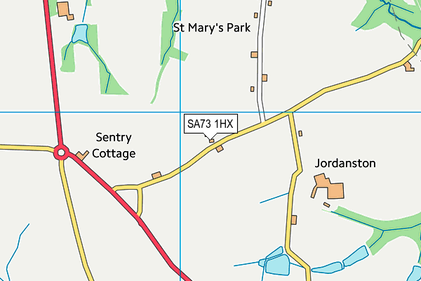 SA73 1HX map - OS VectorMap District (Ordnance Survey)