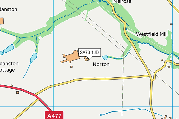 SA73 1JD map - OS VectorMap District (Ordnance Survey)