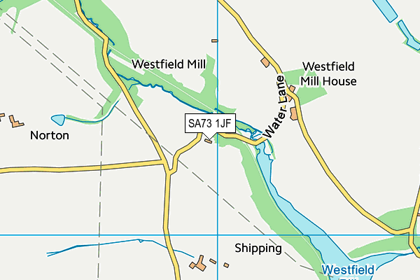 SA73 1JF map - OS VectorMap District (Ordnance Survey)