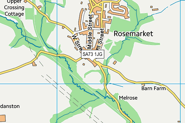 SA73 1JG map - OS VectorMap District (Ordnance Survey)