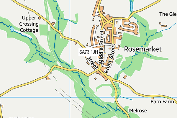 SA73 1JH map - OS VectorMap District (Ordnance Survey)