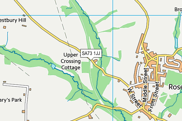 SA73 1JJ map - OS VectorMap District (Ordnance Survey)