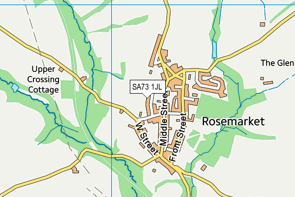 SA73 1JL map - OS VectorMap District (Ordnance Survey)