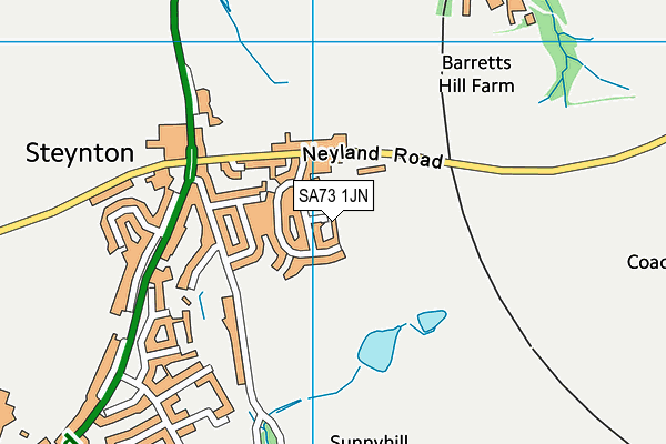 SA73 1JN map - OS VectorMap District (Ordnance Survey)