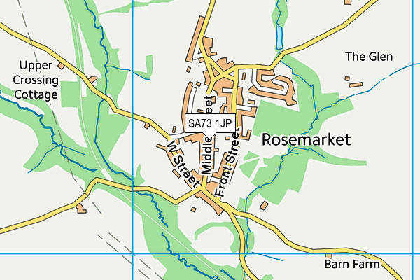 SA73 1JP map - OS VectorMap District (Ordnance Survey)