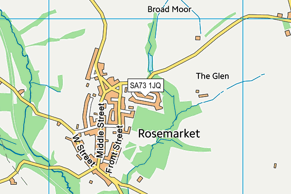 SA73 1JQ map - OS VectorMap District (Ordnance Survey)