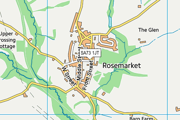 SA73 1JT map - OS VectorMap District (Ordnance Survey)