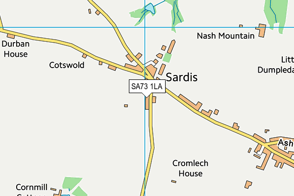 SA73 1LA map - OS VectorMap District (Ordnance Survey)