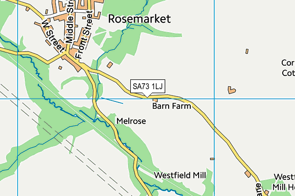 SA73 1LJ map - OS VectorMap District (Ordnance Survey)