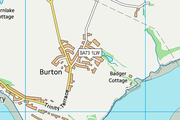 SA73 1LW map - OS VectorMap District (Ordnance Survey)