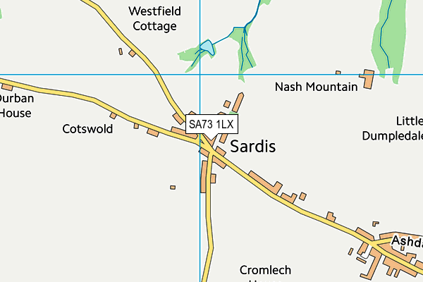 SA73 1LX map - OS VectorMap District (Ordnance Survey)