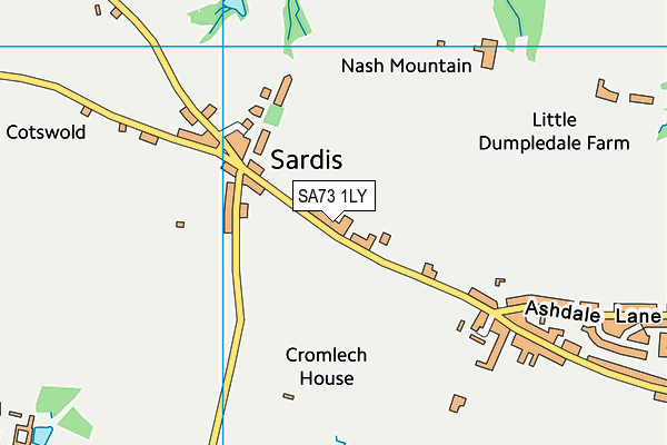 SA73 1LY map - OS VectorMap District (Ordnance Survey)