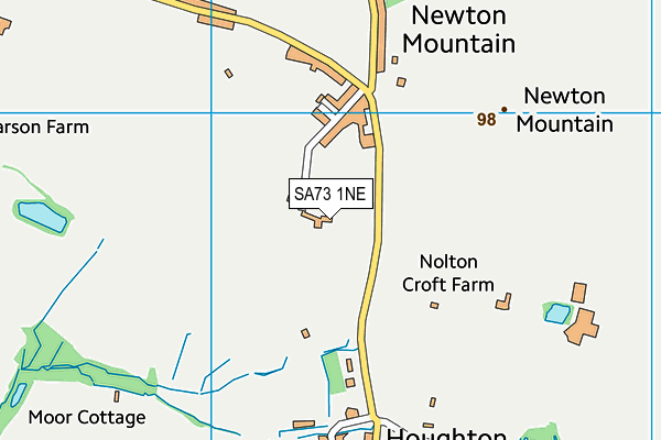 SA73 1NE map - OS VectorMap District (Ordnance Survey)
