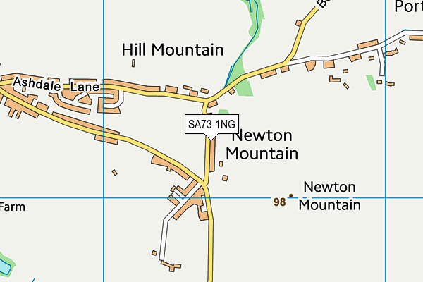 SA73 1NG map - OS VectorMap District (Ordnance Survey)