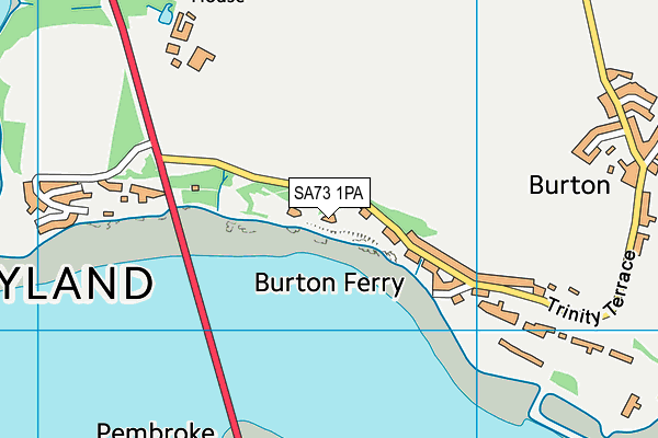 SA73 1PA map - OS VectorMap District (Ordnance Survey)