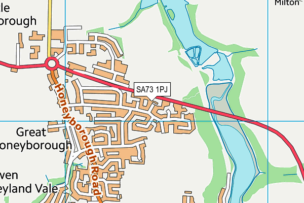 SA73 1PJ map - OS VectorMap District (Ordnance Survey)