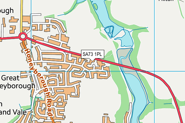 SA73 1PL map - OS VectorMap District (Ordnance Survey)